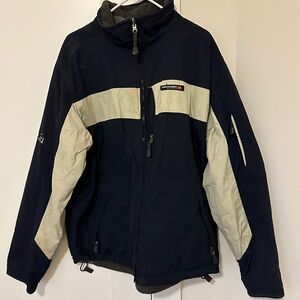 Men's Abercrombie & Fitch Reversible Navy Blue and Cream Jacket